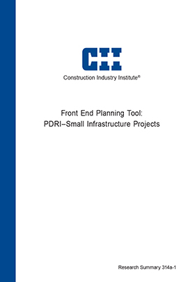 Front End Planning Tool: PDRI - Small Infrastructure Projects