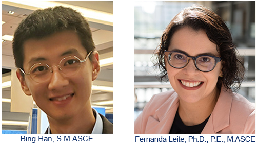 Headshots of Bing Han and Fernanda Leite